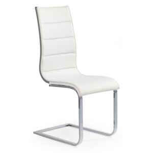 HALMAR K104 jedálenská stolička biela / sivý lesk