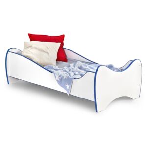 HALMAR Duo detská posteľ s roštom a matracom biela / modrá