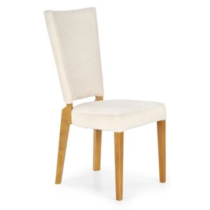 HALMAR Rois jedálenská stolička krémová / dub medový