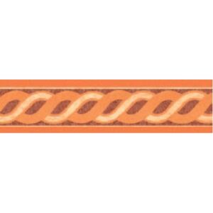 Samolepiaca bordúra vlnovky oranžové, rozměr 10 m x 5,3 cm, IMPOL TRADE 53014