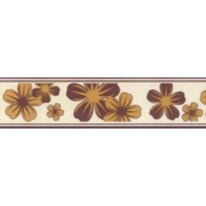 Samolepiaca bordúra, rozmer 5 m x 5 cm, kvety, IMPOL TRADE 50031