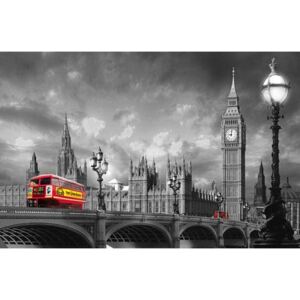 Fototapety, rozmer 175 x 115 cm, Bus on Westminster Bridge, W+G 697