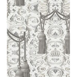 Vliesové tapety, ornamenty sivé, Gloockler 52554, Marburg, rozmer 10,05 m x 0,70 m