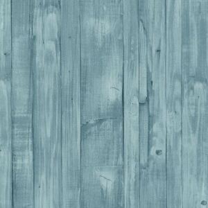 Vliesové tapety, drevené dosky zeleno-modré, Origin 4210460, P+S International, rozmer 10,05 m x 0,53 m