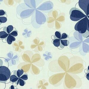 Vliesové tapety, kvety modré, Modern Line 1329410, P+S International, rozmer 10,05 m x 0,53 m