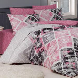 Bavlnené posteľné obliečky Riviéra ružové štandardné prevedenie