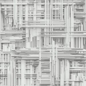 Vliesové tapety, 3D vzor bielo-sivý, Times 4209810, P+S International, rozmer 10,05 m x 0,53 m