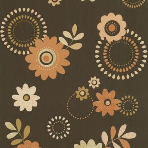 Papierové tapety, kvety oranžové, X-treme Colors 556030, P+S International, rozmer 10,05 m x 0,53 m