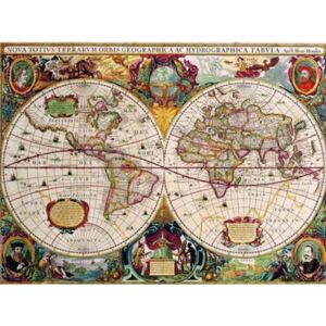 Retro tabula, rozmer 40 x 30 cm, World Map, IMPOL TRADE PT108T2
