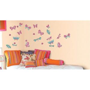 Samolepky na stenu motýle DWS007, rozmer 24 x 70 cm, IMPOL TRADE