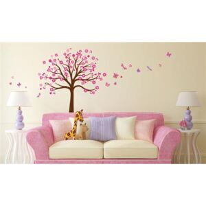 Samolepky na stenu, rozmer 50 x 70 cm, strom ružový WS090, IMPOL TRADE