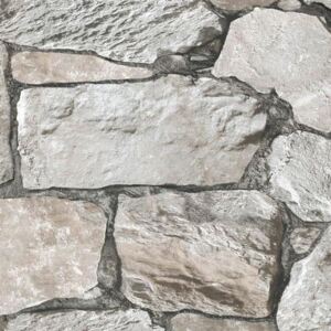 Vliesové tapety, kameň sivý, Roll in Stones J95509, UGEPA, rozmer 10,05 m x 0,53 m