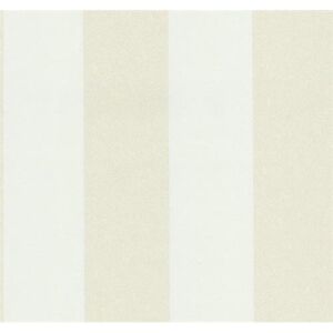 Vliesová tapeta, pruhy bielo-béžové, Casual Chic 1335240, P+S International, rozmer 10,05 m x 0,53 m