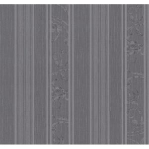 Vliesové tapety, pruhy sivo-fialové, Graziosa 4212050, P+S International, rozmer 0,53 m x 10,05 m