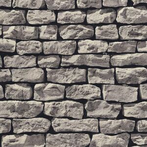 Vliesové tapety, kameň sivý, Wood'n Stone 907929, A.S.Création, rozmer 10,05 m x 0,53 m