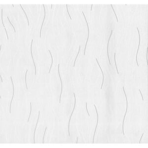 Vliesové tapety na stenu Einfach Schoner 13499-10, vlnovky bielo-sivé, rozmer 10,05 m x 0,53 m, P+S International
