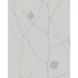 Vliesové tapety, listy sivo-strieborné, Summer Time 57846, rozmer 10,05 m x 0,53 m, MARBURG