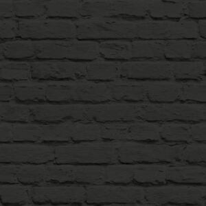 Vliesové tapety na stenu Just Like It tehla čierna a nátěrom J66519, rozmer 10,05 m x 0,53 m, UGEPA