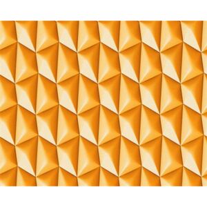 Vliesové tapety, 3D vzor oranžový, Harmony in Motion by Mac Stopa 327083, A.S. Création, rozmer 10,05 m x 0,53 m
