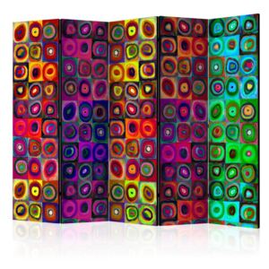 Paraván Colorful Abstract Art Dekorhome 225x172 cm (5-dielny)