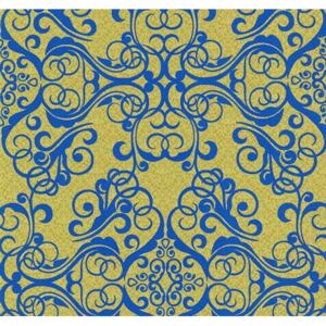Vliesové tapety, ornament modrý, Caprice 1351160, P+S International, rozmer 10,05 m x 0,53 m