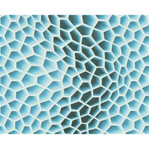 Vliesové tapety, 3D plástu modré, Harmony in Motion by Mac Stopa 327092, A.S. Création, rozmer 10,05 m x 0,53 m