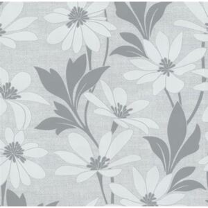 Vliesové tapety, kvety sivé, Polar 1352430, P+S International, rozmer 10, 05 m x 0, 53 cm