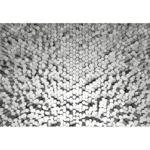 Fototapety, rozmer 368 x 254 cm, 3D hexagony biele, W+G 5021-4P-1