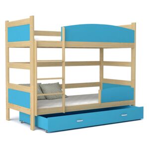 GL Swing 2 Borovica Color poschodová posteľ 184x80 Farba: Modrá