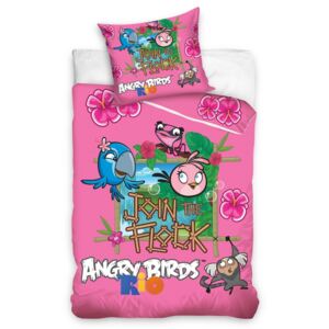 Tip Trade Bavlnené obliečky Angry Birds Rio Stella, 140 x 200 cm, 70 x 80 cm