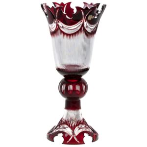 Krištáľová váza Diadem, farba rubínová, výška 505 mm