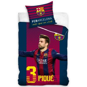Tip Trade Bavlnené obliečky FC Barcelona Pique, 160 x 200 cm, 70 x 80 cm