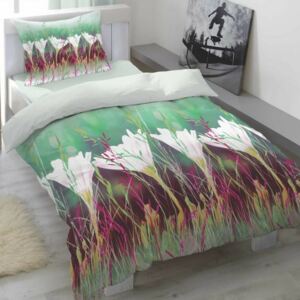 Trade Concept Saténové obliečky Aria Floral, 140 x 200 cm, 70 x 90 cm