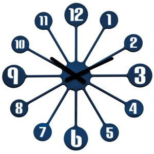 Koziol Nástenné hodiny Pinball modrá, pr. 45 cm