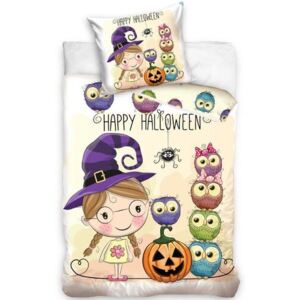 TipTrade Bavlnené obliečky Halloween Little Witch, 140 x 200 cm, 70 x 90 cm