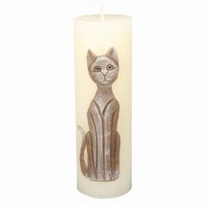 Dekoratívna sviečka Mačka béžová, 22 cm