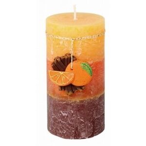 Dekoratívna sviečka Škorica a pomaranč, 9 cm