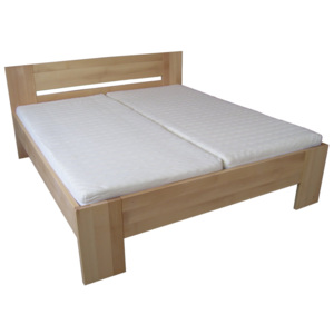 Drevená manželská posteľ LENKA - buk 200x140 - buk