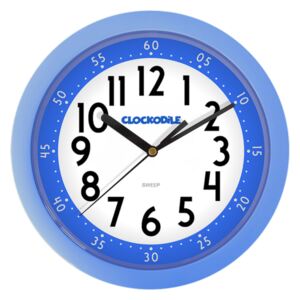 Nástenné detské hodiny CLOCKODILE CCS2010, modré 25cm