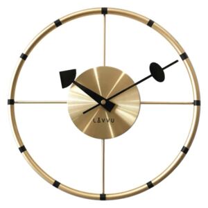 Nástenné hodiny Lavvu Compass LCT1101 zlatá, pr. 31 cm