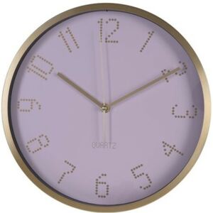 Nástenné hodiny Puntos ružová, pr. 30 cm