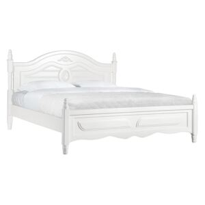 Biela štýlová posteľ Victoria 886, 160x200 cm