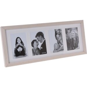 Fotorámček Memories na 4 fotografie hnedá, 52 x 22 x 3,5 cm