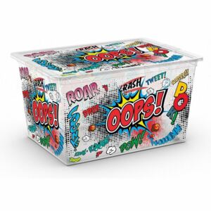 KIS Úložný box C Box Style Comics XL, s kolečky - 50l