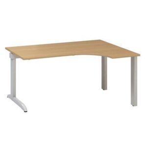 Ergo kancelársky stôl Alfa 300, 160 x 120 x 74,2 cm, pravé vyhotovenie, dezén buk
