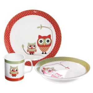 Orion 3-dielna detská jedálenská súprava Sova, porcelán