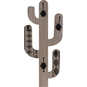 Koopman Drevený háčik Cactus Shape, čierna