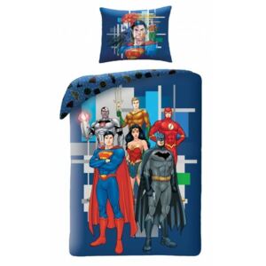 Halantex Bavlnené obliečky Justice League 8102, 140 x 200 cm, 70 x 90 cm