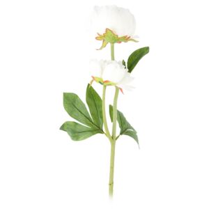 Umelá kvetina Pivonka biela, 58 cm