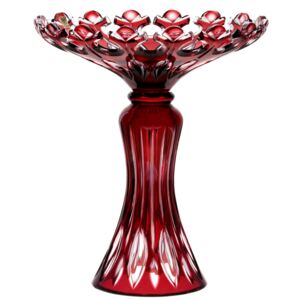 Krištáľová váza Flamenco, farba rubínová, výška 370 mm